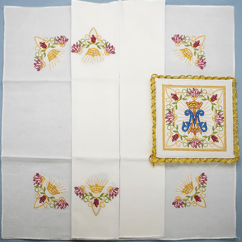 Christiandiscipleshop Classic Style Marian Floral Grace Altar Linen Set