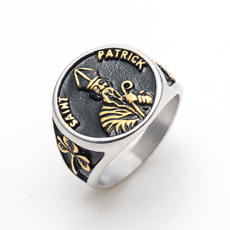 Christiandiscipleshop Classic Style Saint Patrick Stainless Steel Ring