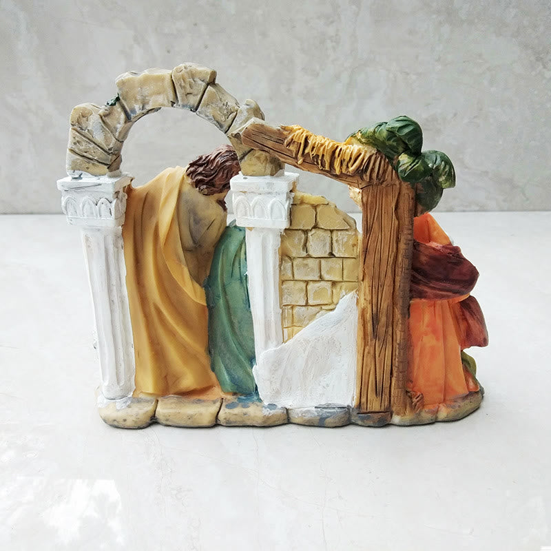 Christianartworkshop Classic Style Archway Wall Nativity Scene Desktop Decorations Ornament