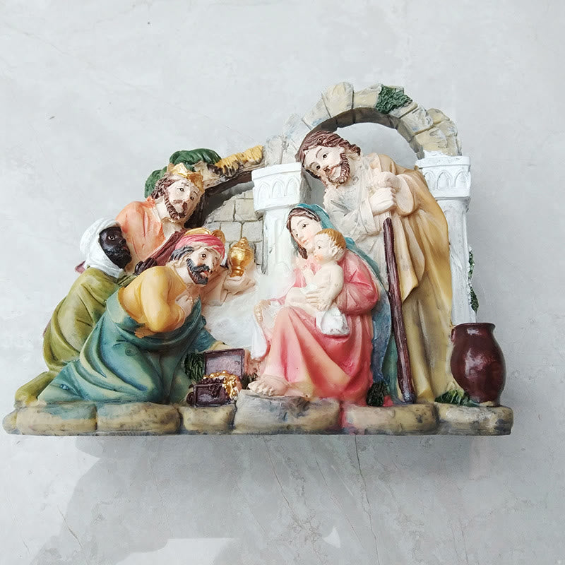 Christianartworkshop Classic Style Archway Wall Nativity Scene Desktop Decorations Ornament