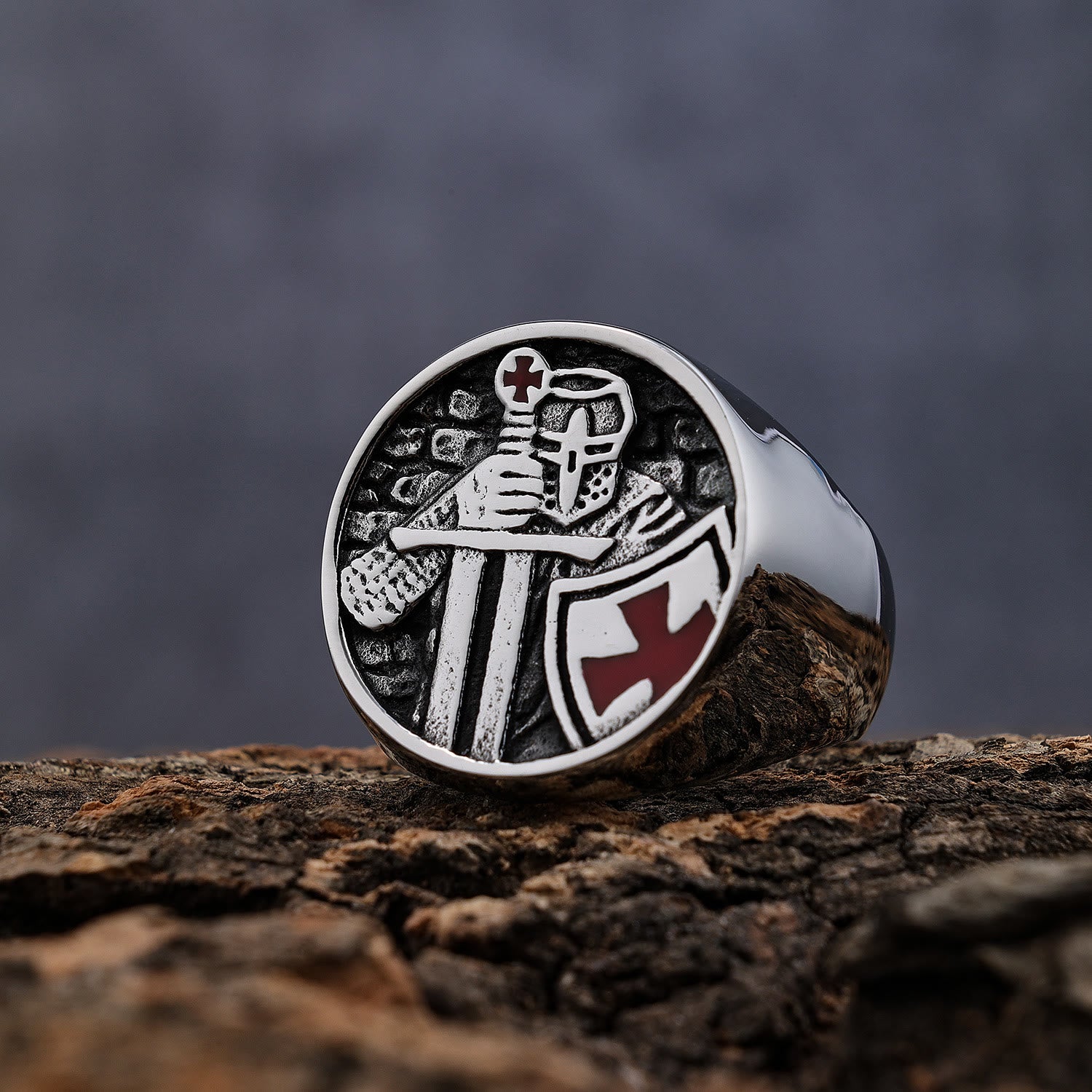 Christiandiscipleshop Retro Classic Style Knights Templar Cross Divine Faith Ring