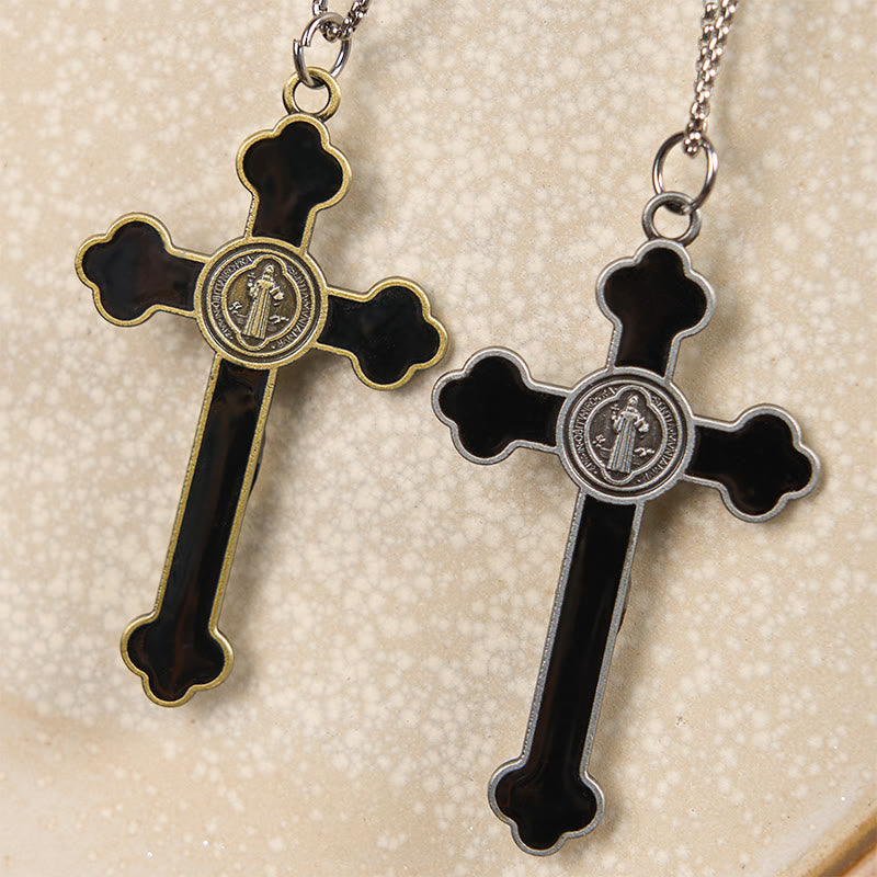 Christiandiscipleshop Multicolor Retro Style Classical Crucifix Faith Protection Pendant Necklace