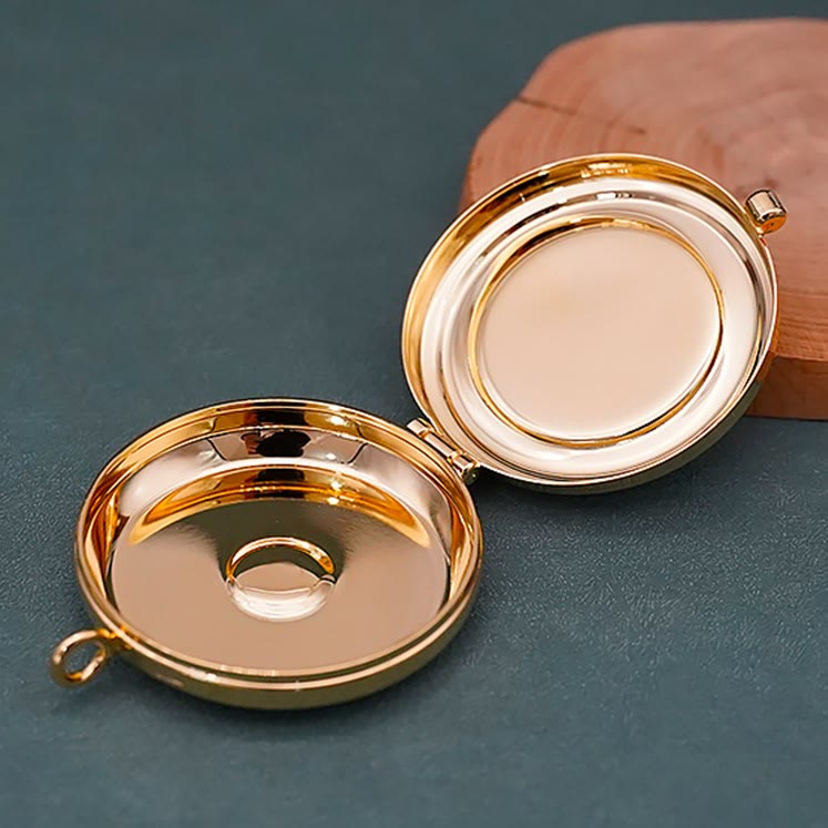 Christiandiscipleshop Gold-Plated Pyx with Tau Symbol–Sacred Vessel for the Holy Eucharist