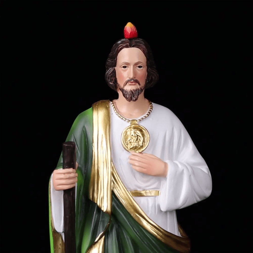 Christiandiscipleshop St. Jude Resin Statue Patron Saint of Hope and Miracles Desktop Decorations Ornament