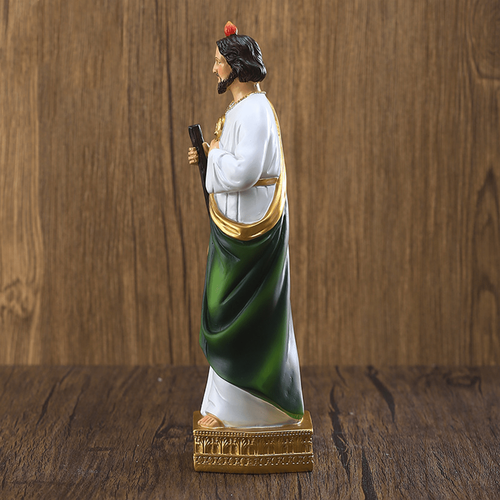 Christiandiscipleshop St. Jude Resin Statue Patron Saint of Hope and Miracles Desktop Decorations Ornament