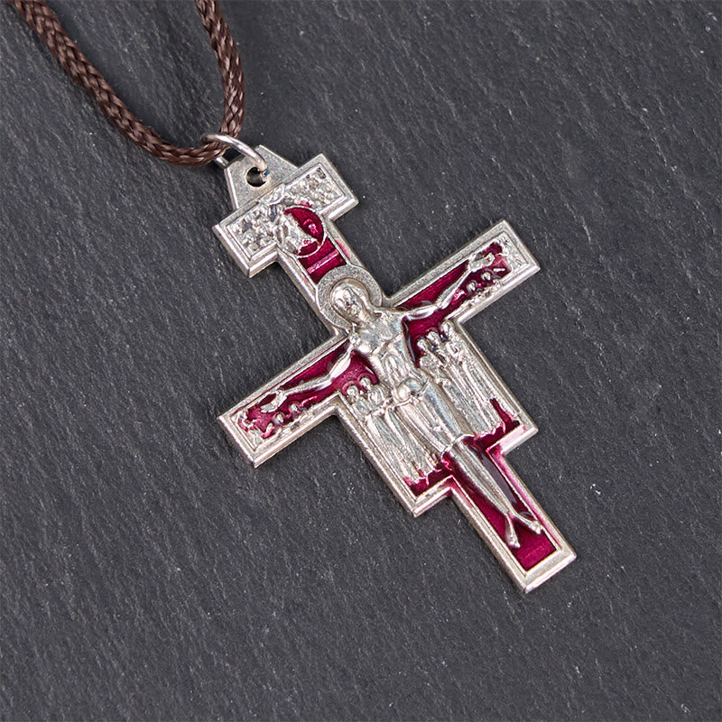 Christiandiscipleshop St. Francis San Damiano Cross Pendant Necklace | A Symbol of Faith and Peace