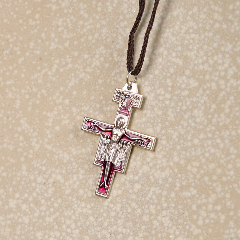 Christiandiscipleshop St. Francis San Damiano Cross Pendant Necklace | A Symbol of Faith and Peace