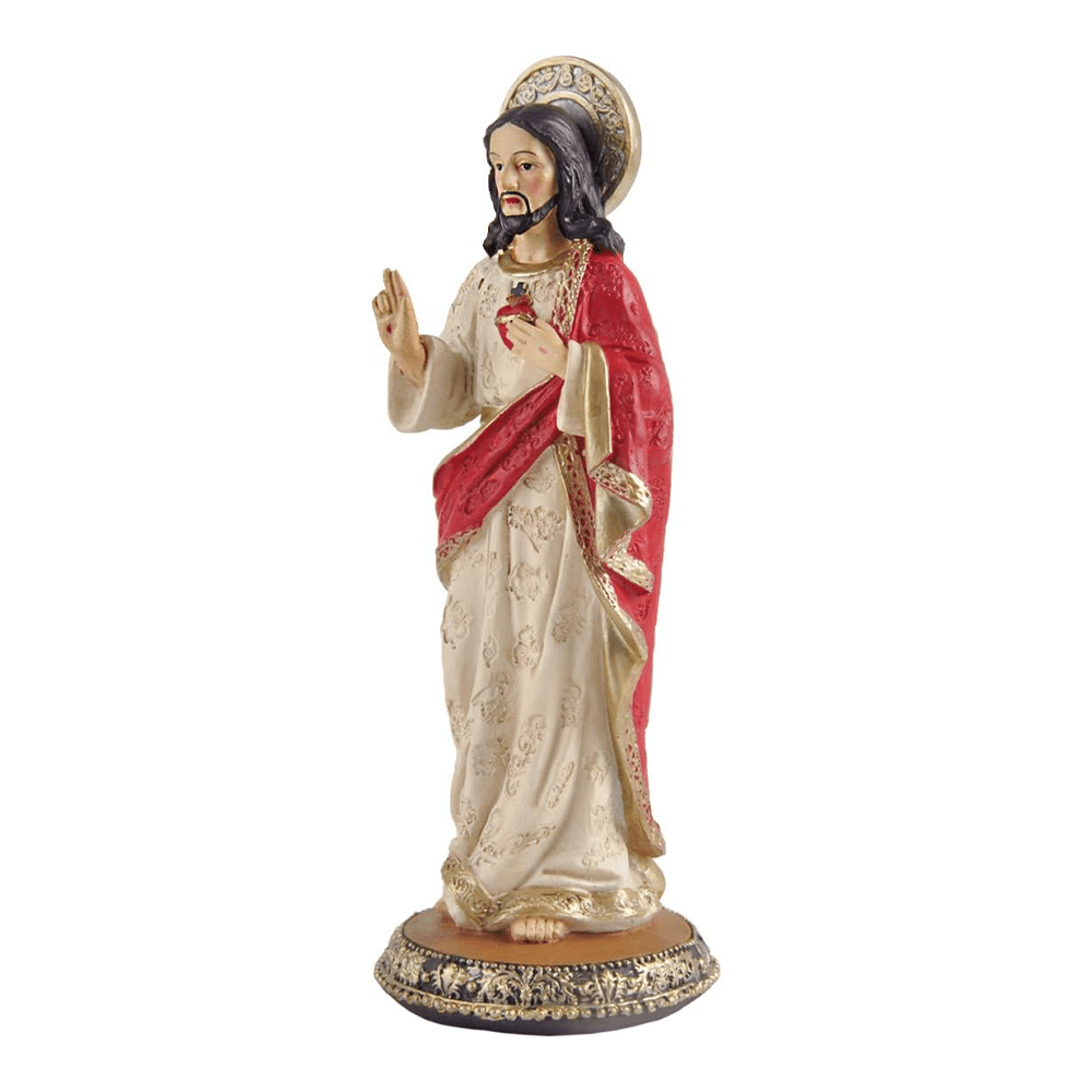 christiandiscipleshop Statue of the Sacred Heart of Jesus Resin Church Souvenirs Desktop Ornament