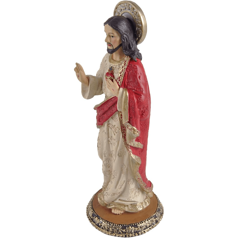 christiandiscipleshop Statue of the Sacred Heart of Jesus Resin Church Souvenirs Desktop Ornament