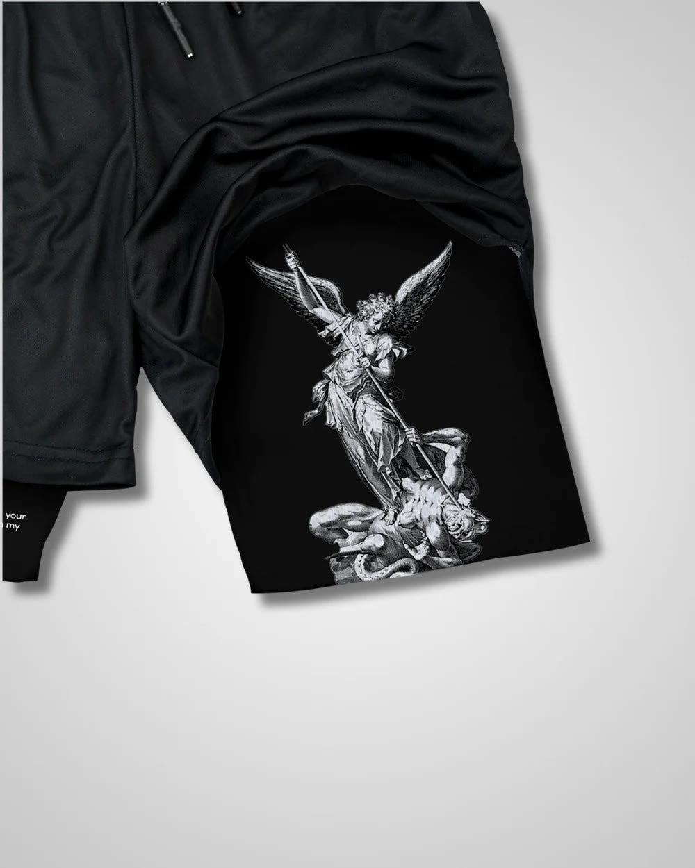 christiandiscipleshop Isaiah 41:10 Angel & Devil Performance Shorts