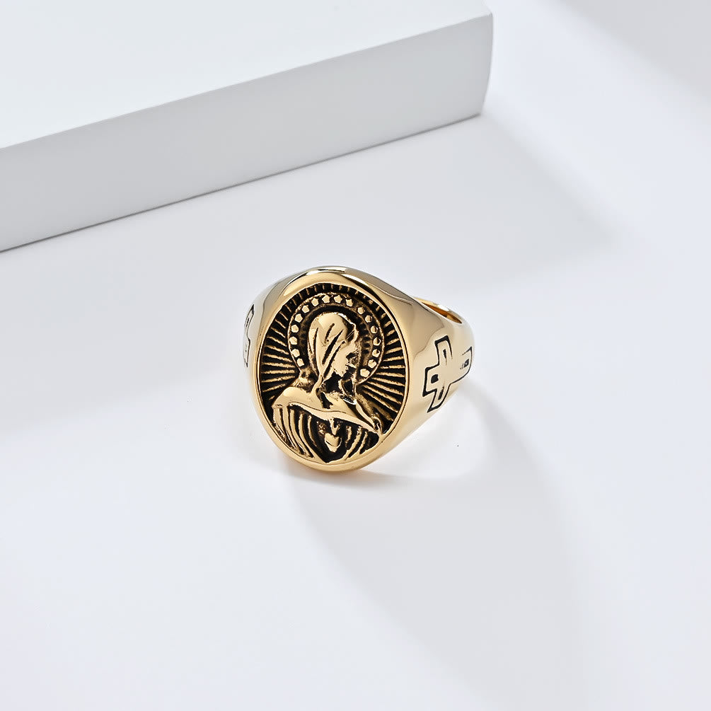 Christiandiscipleshop Divine Grace Blessed Virgin Mary Ring - A Tribute to Holy Love
