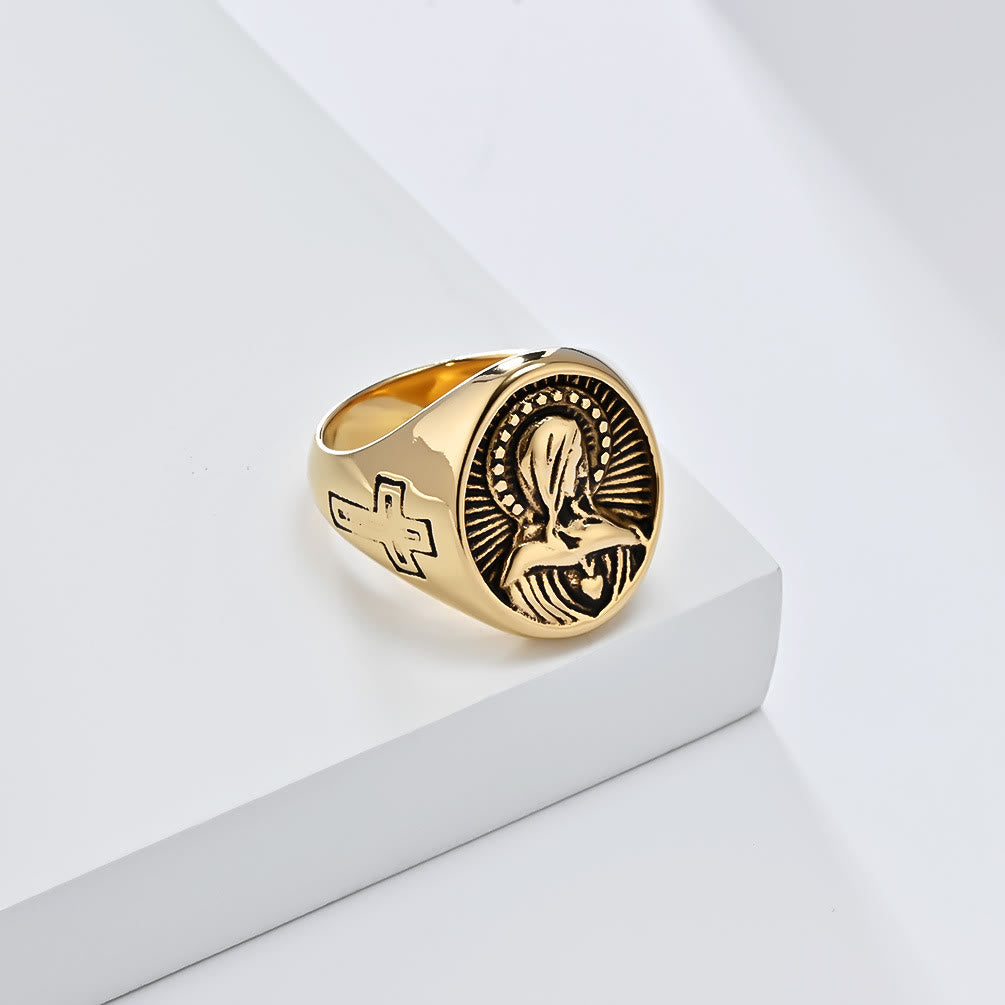 Christiandiscipleshop Divine Grace Blessed Virgin Mary Ring - A Tribute to Holy Love