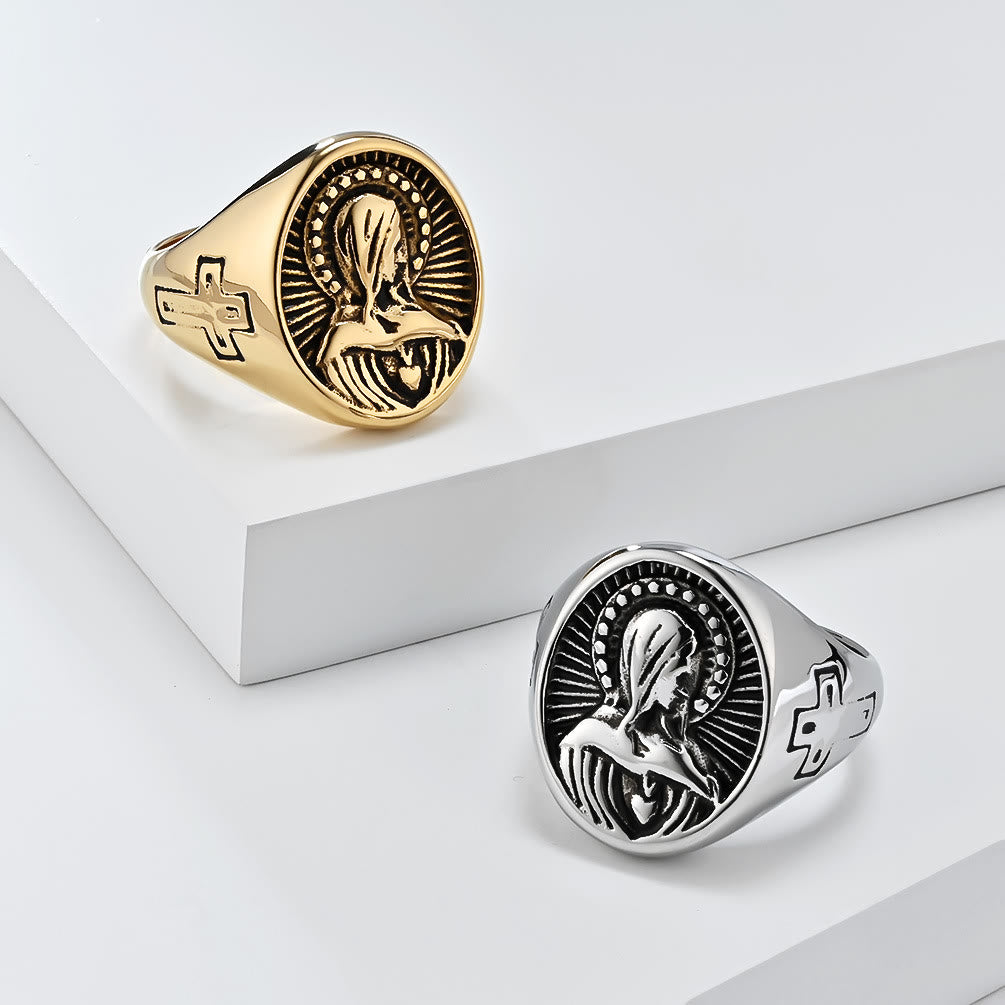 Christiandiscipleshop Divine Grace Blessed Virgin Mary Ring - A Tribute to Holy Love