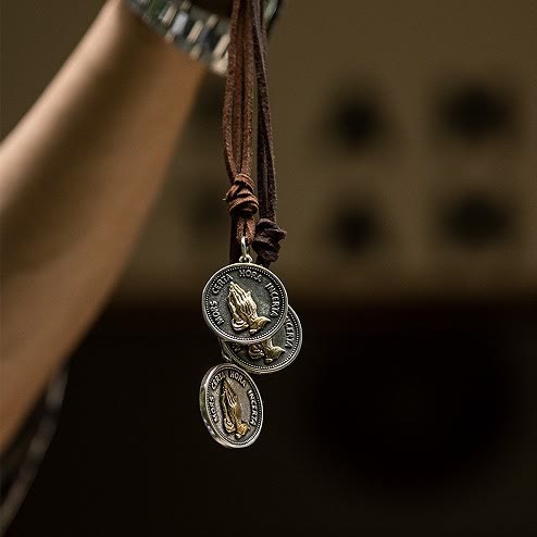 Christiandiscipleshop Faithful Reflection Praying Hands Necklace - A Symbol of Devotion