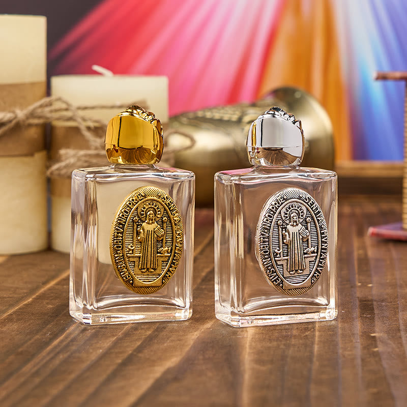 Christiandiscipleshop Exclusive Crafted St. Benedict Holy Water Bottle - A Vessel of Blessing and Protection