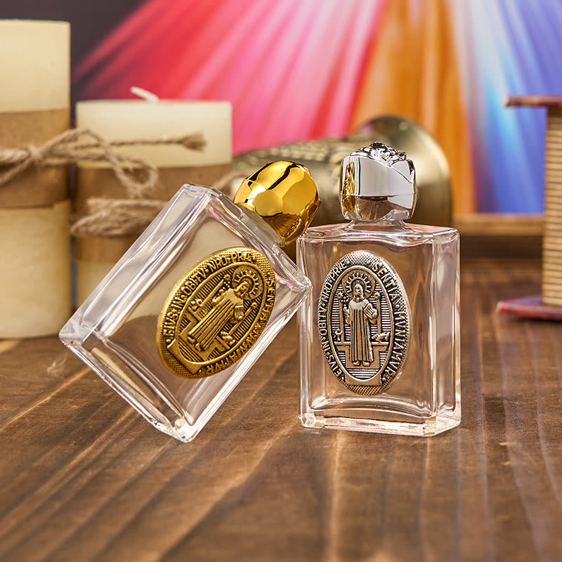 Christiandiscipleshop Exclusive Crafted St. Benedict Holy Water Bottle - A Vessel of Blessing and Protection