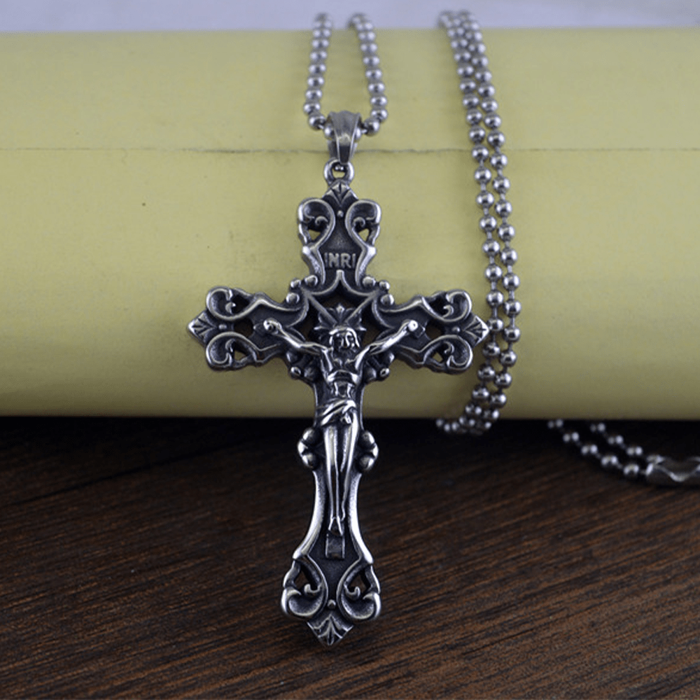 Christiandiscipleshop Ornate Crucifix Necklace - A Profound Symbol of Devotion Timeless Faith
