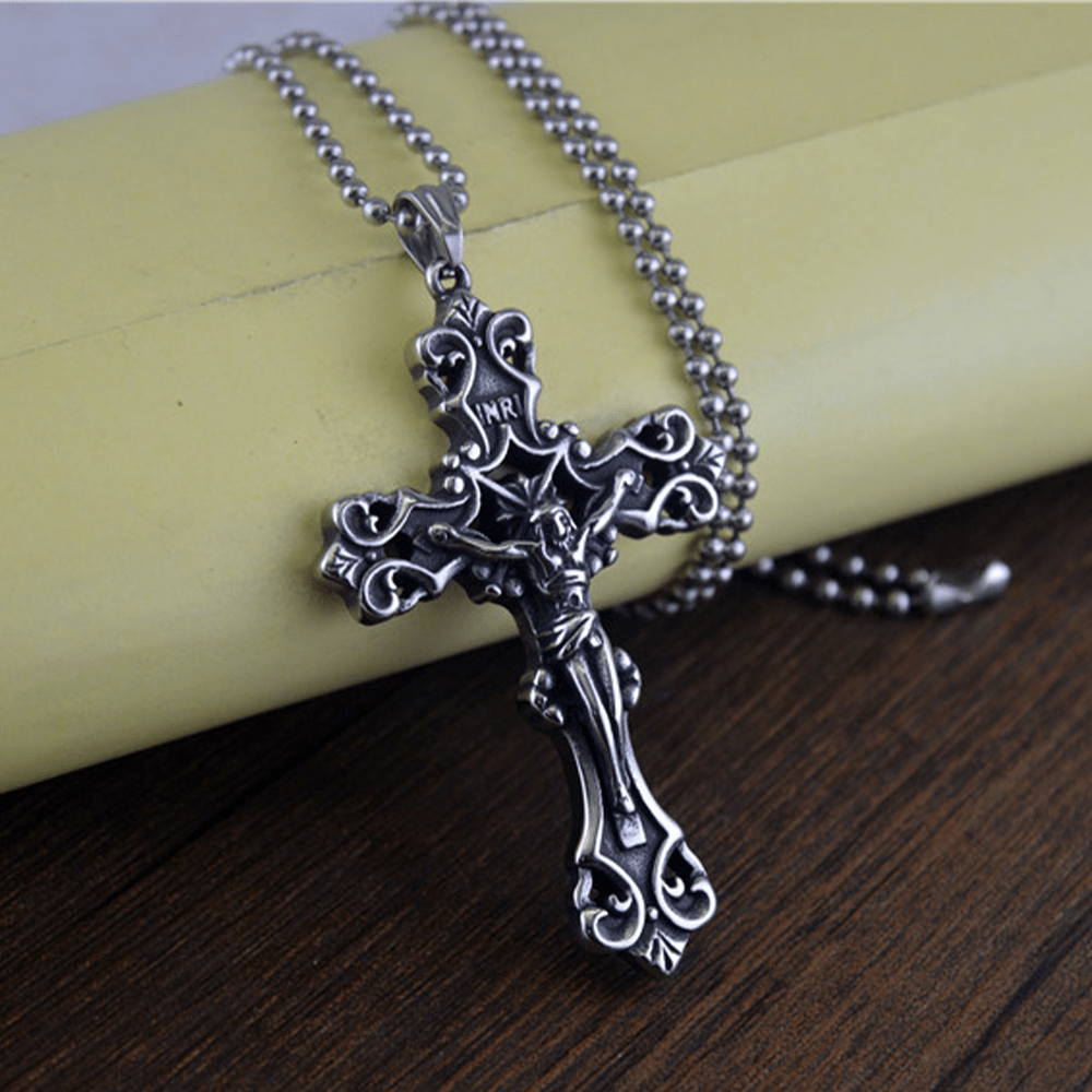 Christiandiscipleshop Ornate Crucifix Necklace - A Profound Symbol of Devotion Timeless Faith