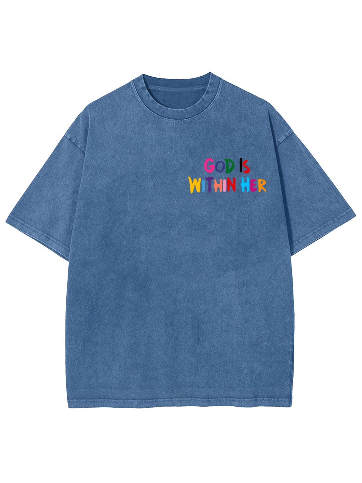 Christiandiscipleshop God Is Within Her She Will Not Fall Unisex Washed T-shirt