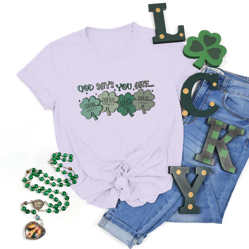 Christiandiscipleshop Divine Shamrock: God's Promises Faith-Inspired T-Shirt