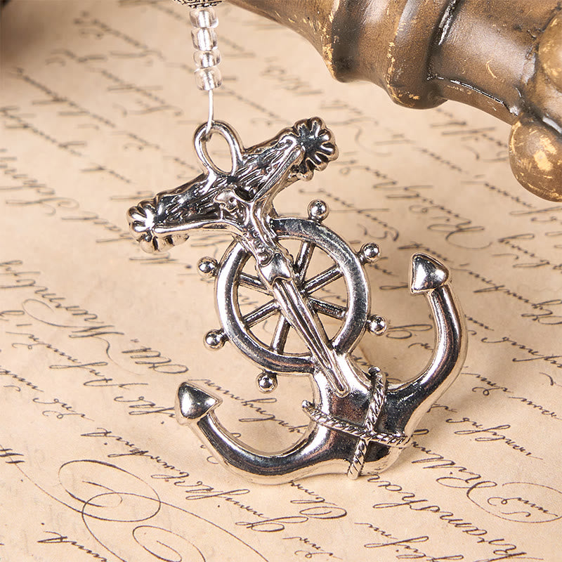 Christiandiscipleshop Ocean-Themed Divine Mercy Rosary with Anchor Charm - Embark on a Faithful Voyage with Christ