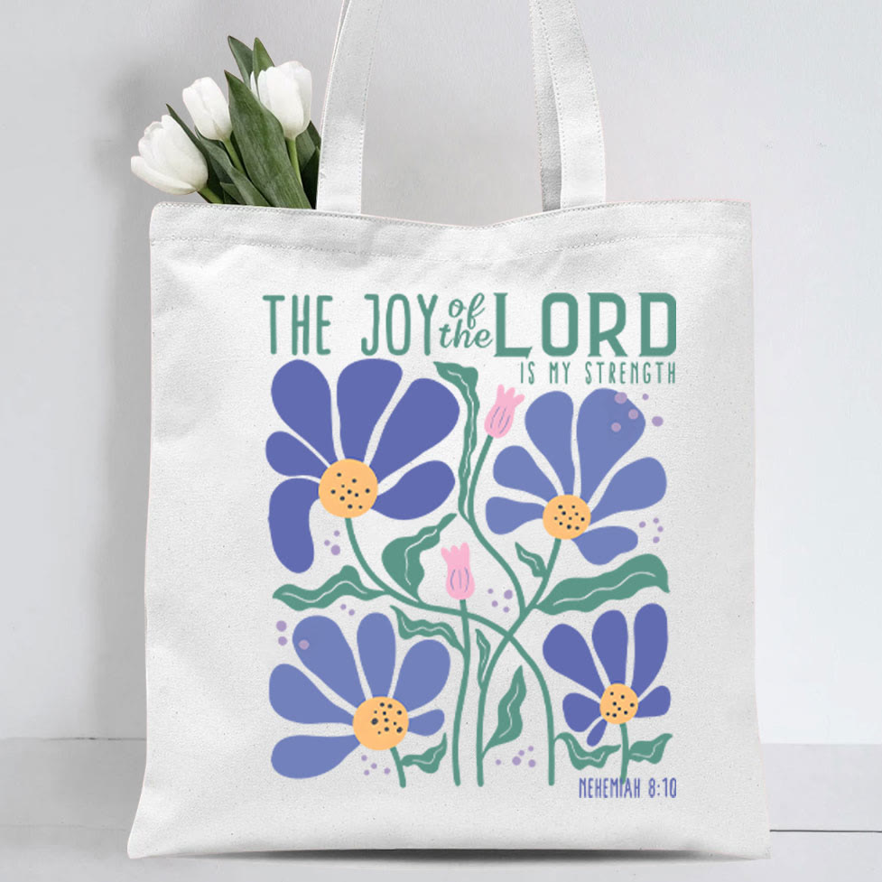 christiandiscipleshop The Joy Of The Lord Christian Canvas Tote Bag