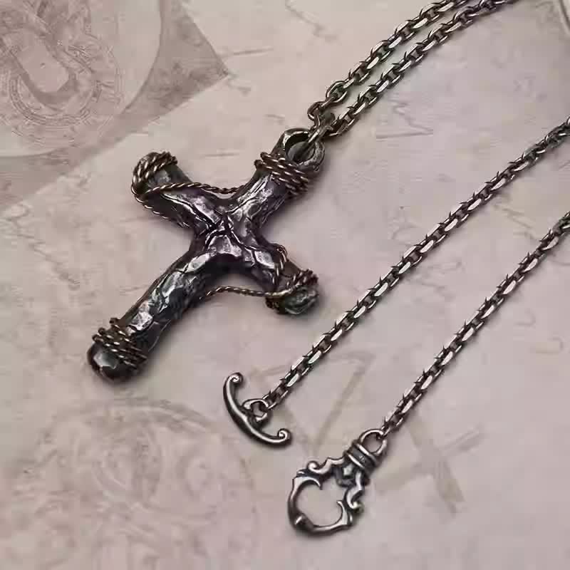 Christiandiscipleshop Exquisite 925 Silver Delicate Style Crucifix & Anchor Pendant Necklace