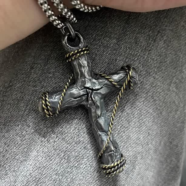 Christiandiscipleshop Exquisite 925 Silver Delicate Style Crucifix & Anchor Pendant Necklace