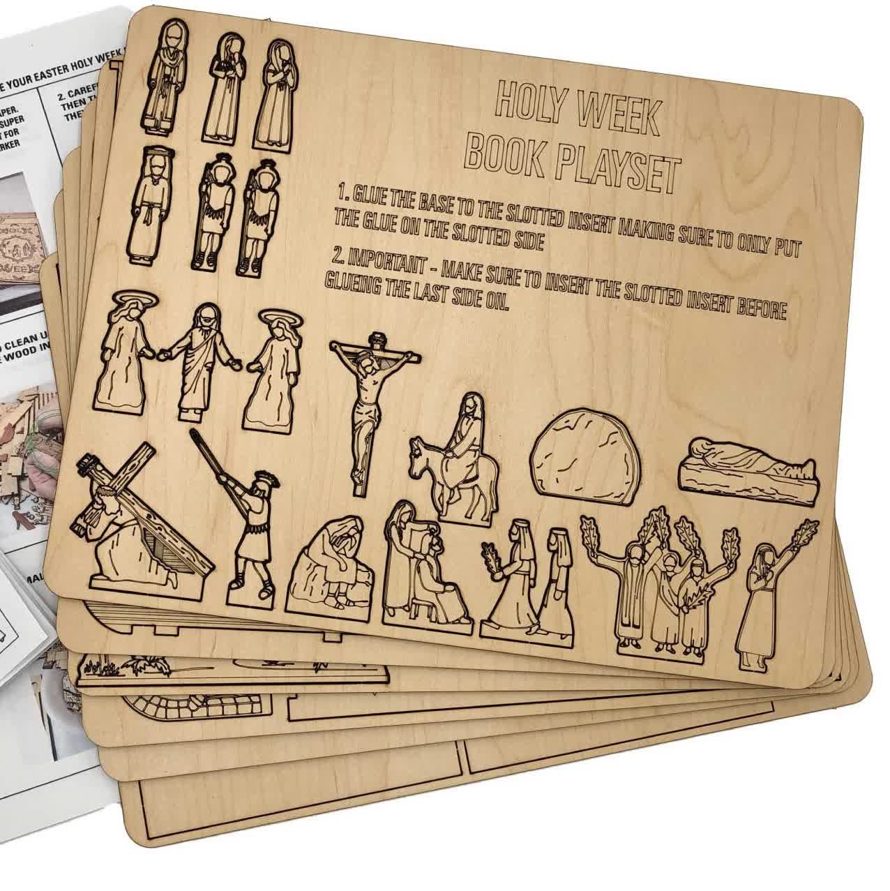 christiandiscipleshop Life of Jesus Wooden Easter Puzzle Set - A Journey Through His Life