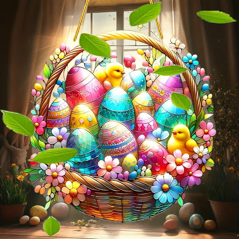 Christiandiscipleshop Easter Wonderland: Vibrant Egg Basket Hanging Ornament