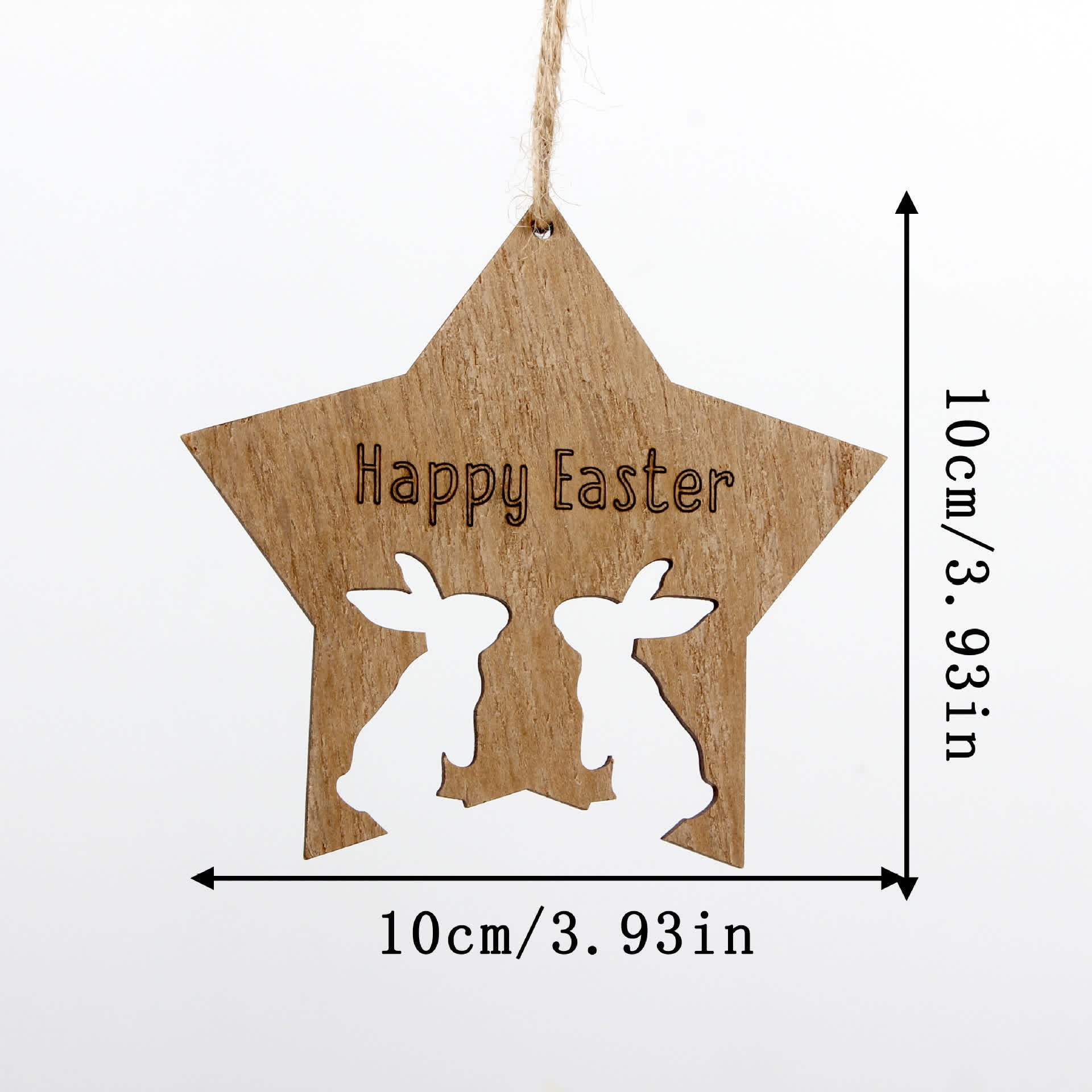 Christiandiscipleshop Rustic Easter Star: Bunny Silhouette Hanging Ornament