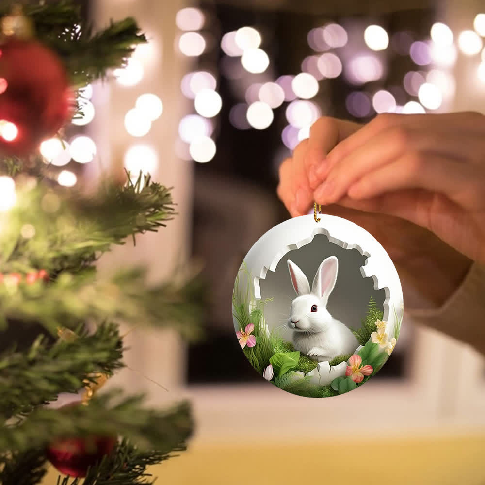 Christiandiscipleshop Easter Magic: Enchanted Bunny Garden Hanging Ornament