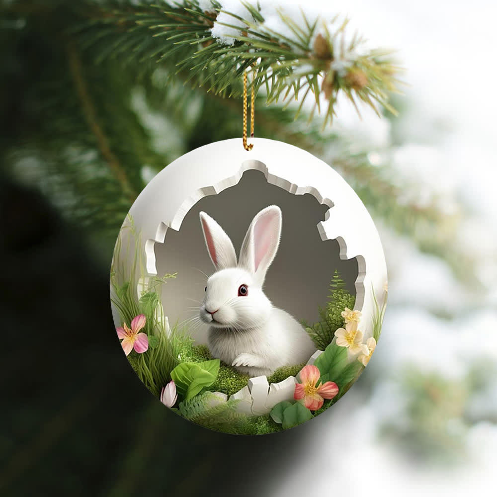 Christiandiscipleshop Easter Magic: Enchanted Bunny Garden Hanging Ornament