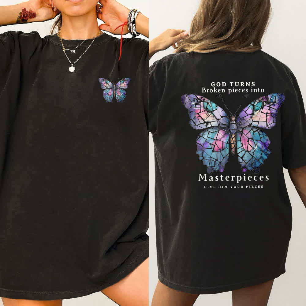 Christiandiscipleshop God Turns Broken Pieces into Masterpieces T-shirt