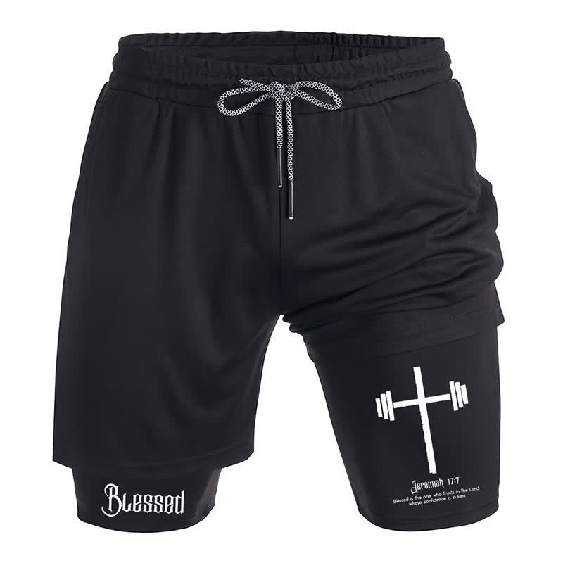 Christiandiscipleshop Relaxed Black Faith Cross Shorts