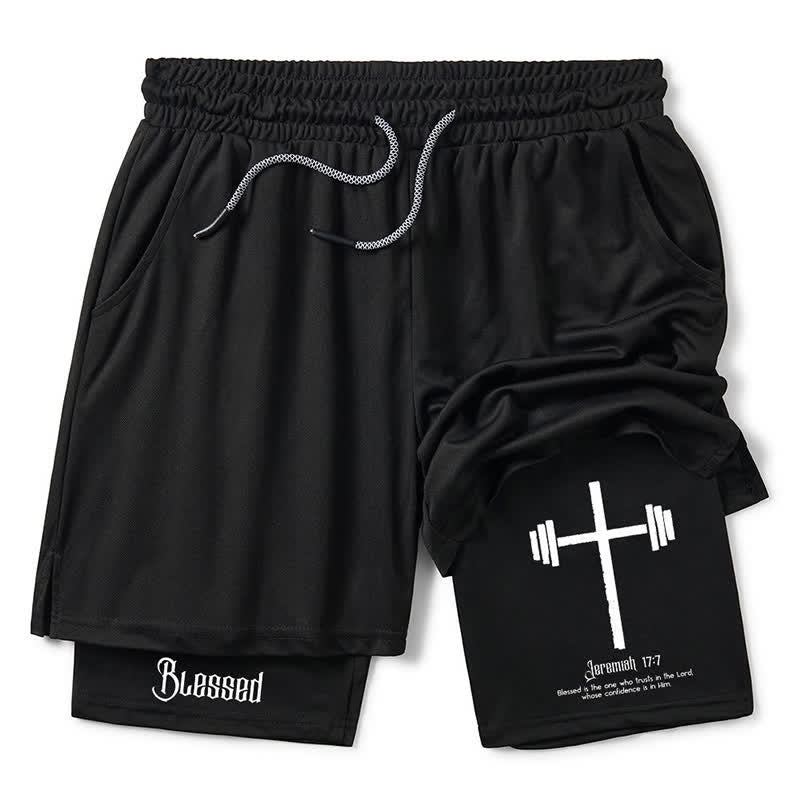 Christiandiscipleshop Relaxed Black Faith Cross Shorts
