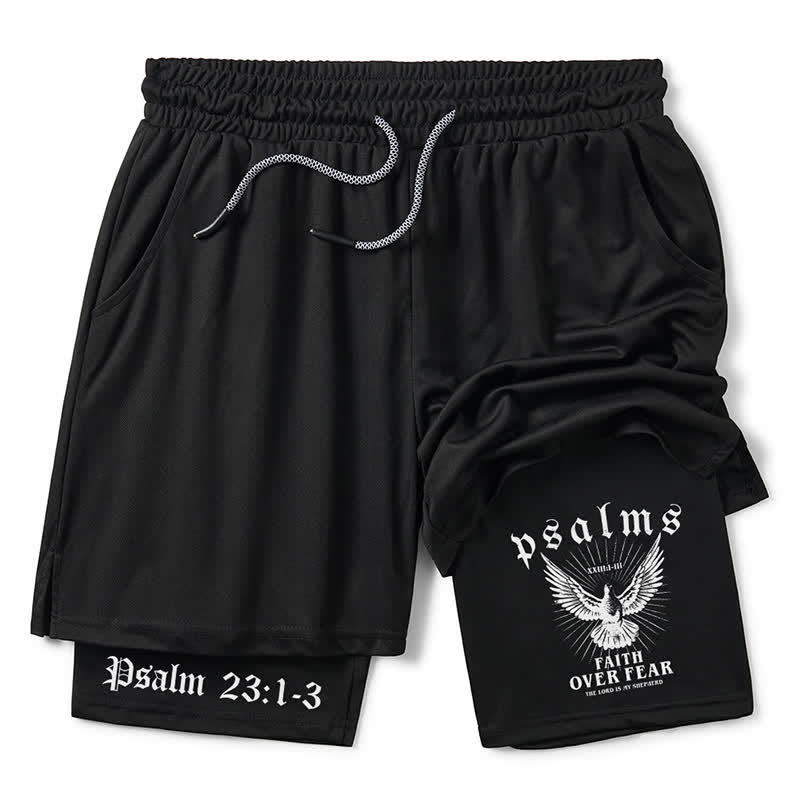 Christiandiscipleshop Faith Over Fear Black Inspirational Shorts