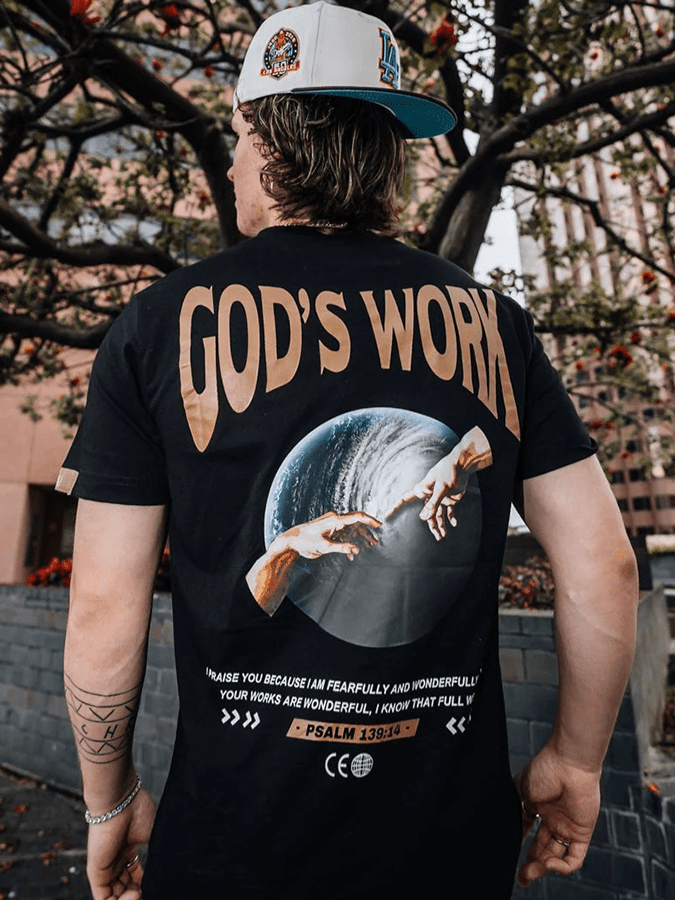 Christiandiscipleshop God's work.Psalm 139:14 Unisex Cotton T-Shirt
