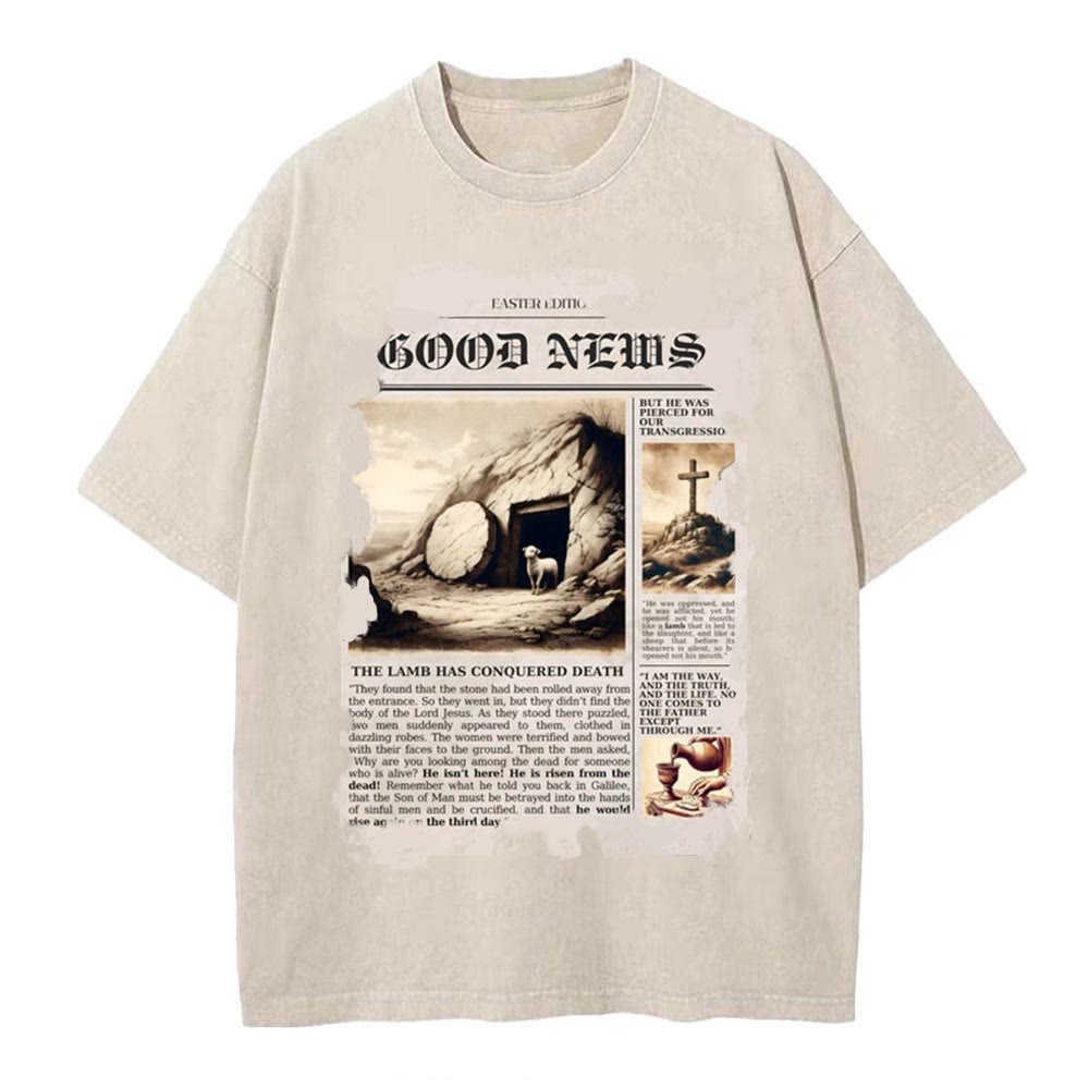 Christiandiscipleshop Good News Christian Washed T-Shirt