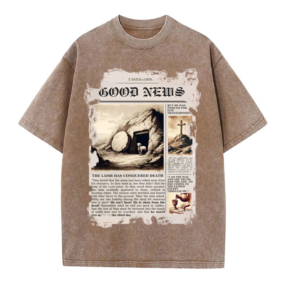 Christiandiscipleshop Good News Christian Washed T-Shirt