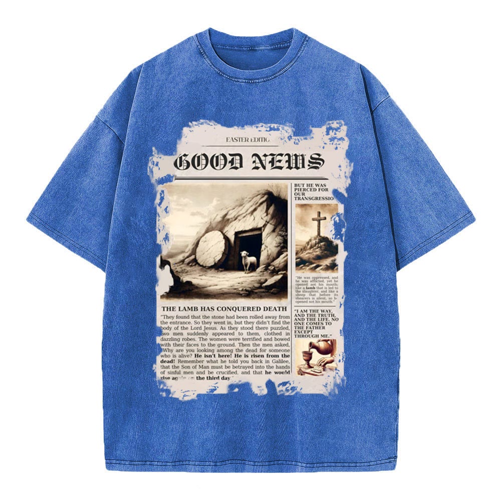 Christiandiscipleshop Good News Christian Washed T-Shirt
