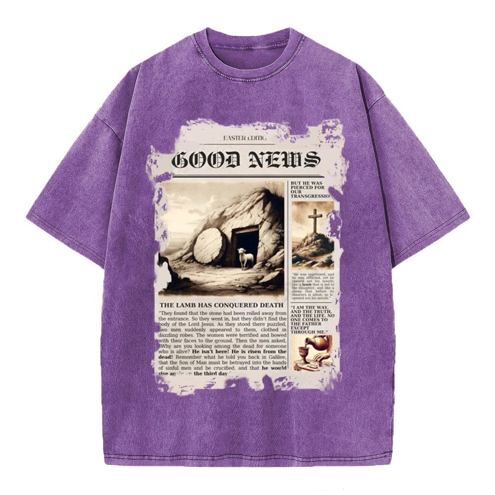 Christiandiscipleshop Good News Christian Washed T-Shirt