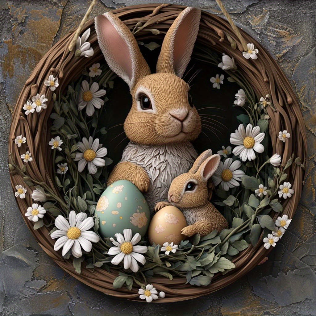 Christiandiscipleshop Resurrection & Vitality: Easter Bunny Wooden Hanging Pendant Ornament