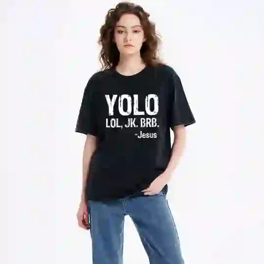 christiandiscipleshop YOLO Christian Washed T-Shirt