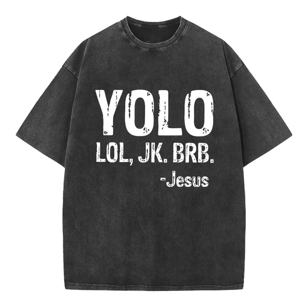 christiandiscipleshop YOLO Christian Washed T-Shirt