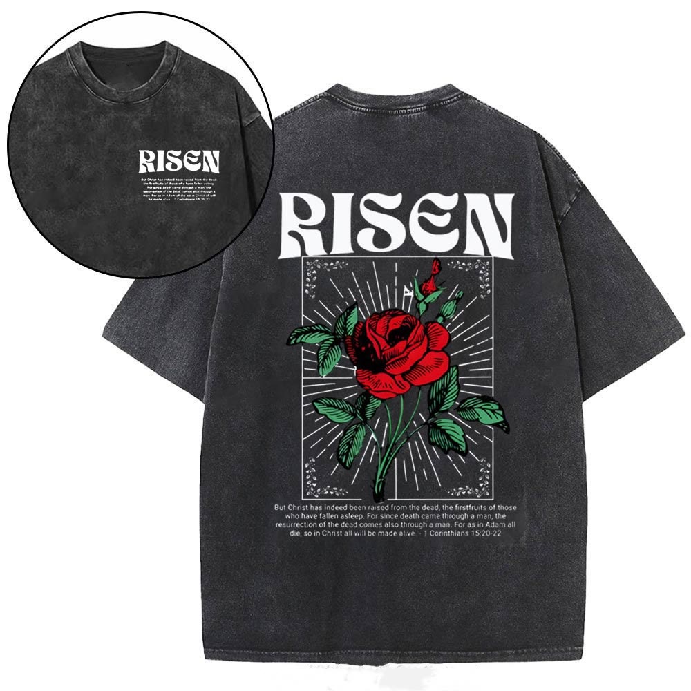 Christiandiscipleshop Risen Christian Washed T-Shirt