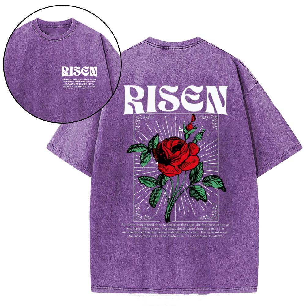 Christiandiscipleshop Risen Christian Washed T-Shirt