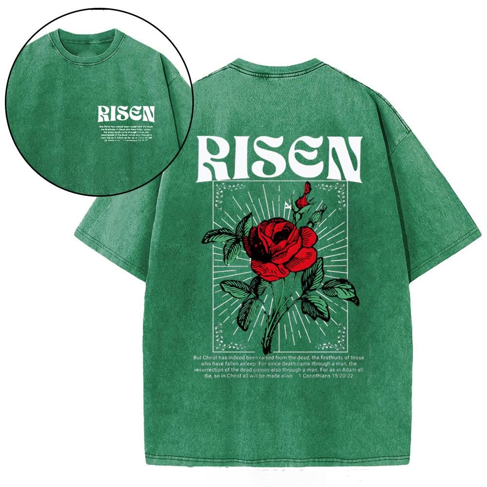 Christiandiscipleshop Risen Christian Washed T-Shirt
