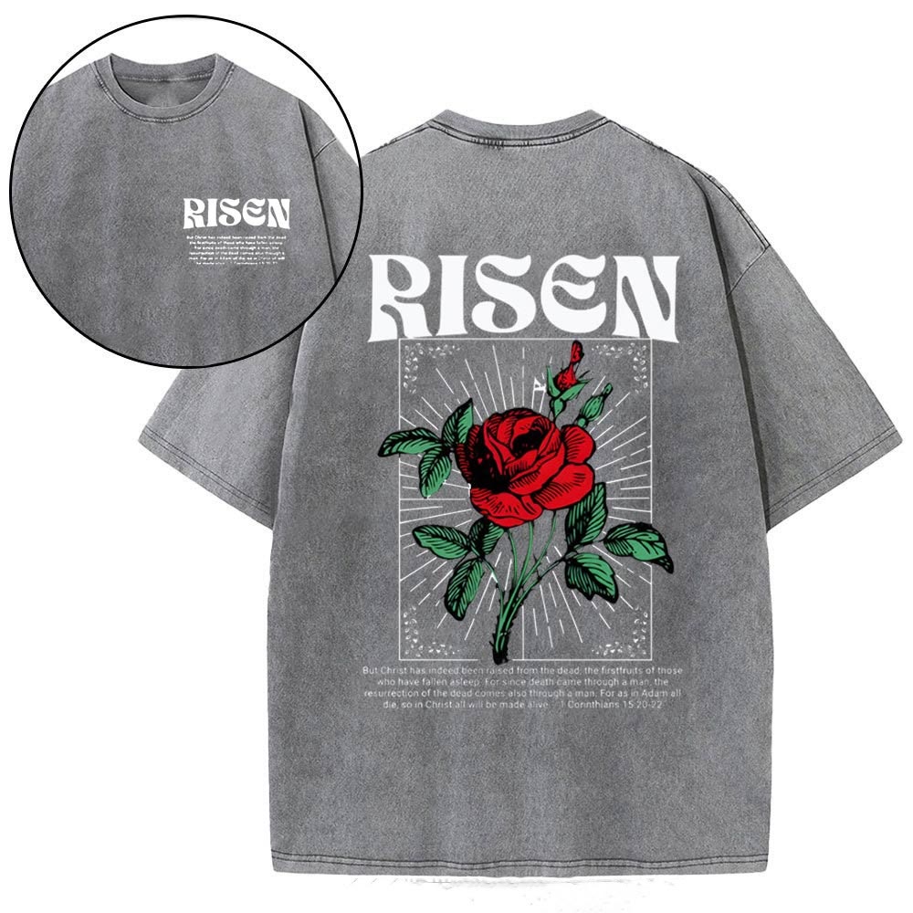 Christiandiscipleshop Risen Christian Washed T-Shirt