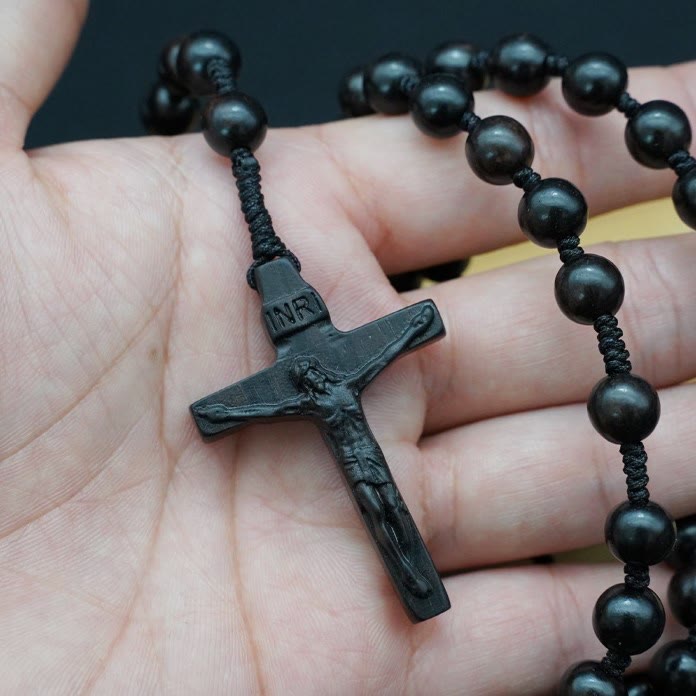 Christiandiscipleshop Olive Wood Beads Crucifix Prayer Rosary